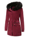 Manteau Années 50 Garnie de Fourrure Synthétique à Boucle