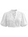 3PCS Haut Blanc & Robe Col Carré Florale & Tablier Pailleté Rose Années 1950 6