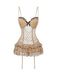 Nuisette babydoll kaki à pois des années 1980