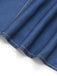 Blouse bleu marine en mousseline effet denim à col revers Années 1980 - 4