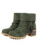 Bottes en suédine à revers modulable, franges et talons épais - 6