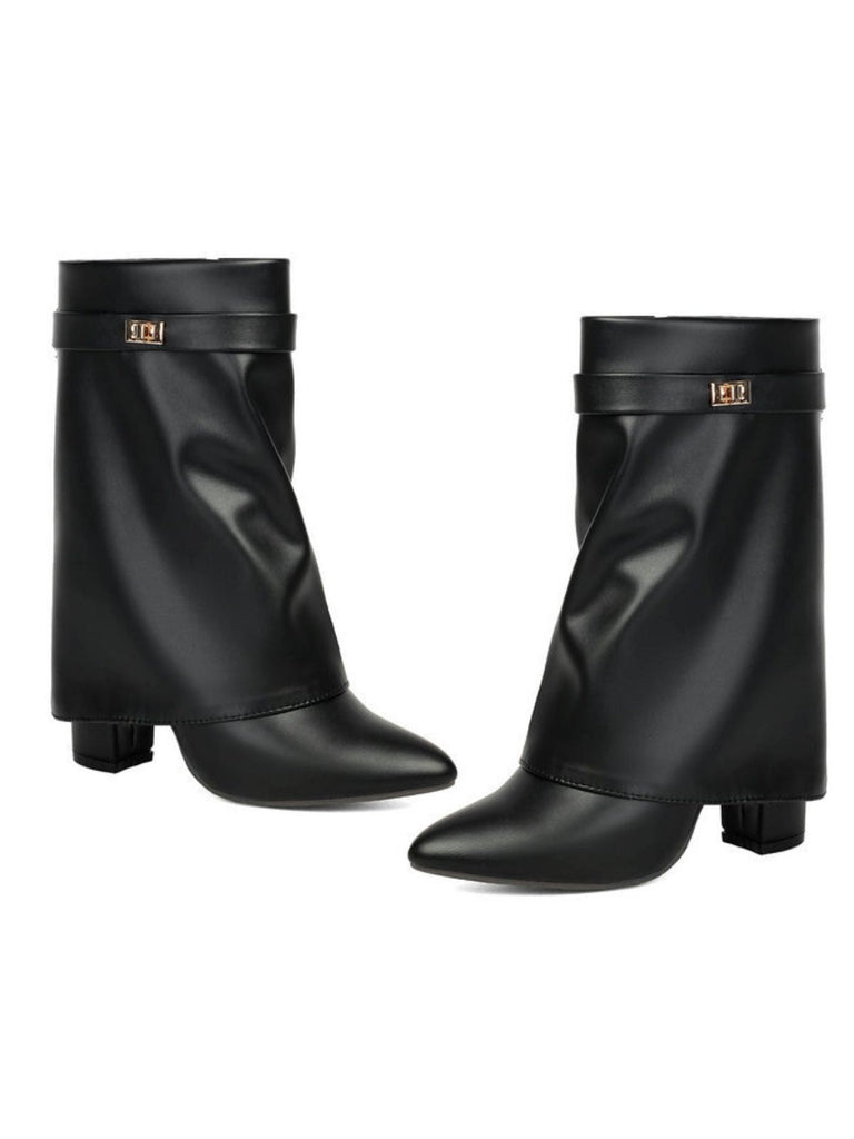 Bottes Vintage Mi-Mollet en Suédine à Talon Carré - 10