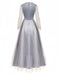 Robe grise en maille style mariée fantôme d'Halloween des années 1930