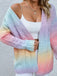 Cardigan Torsadé Dégradé Arc-en-Ciel Pastel Années 1980 - 5