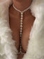 Collier de Corps Halter à Perles Blanches