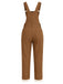 [Prévente] Combinaison Marron Clair à Motif Renne et Empiècements à Bords Bruts Années 1940 - 3