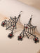 Boucles d'oreilles pendantes en toile d'araignée noire pour Halloween