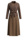 Ensemble 2 pièces blazer à fines rayures et robe midi trapèze Années 1940 - 2
