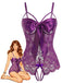 Lingerie en dentelle et satin avec nœud années 1970