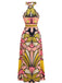 Robe dos nu à fleurs style bohème avec ceinture des années 1970