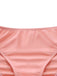 Close-up of the high-waisted pink bikini bottoms featuring a smooth, comfortable fit.
