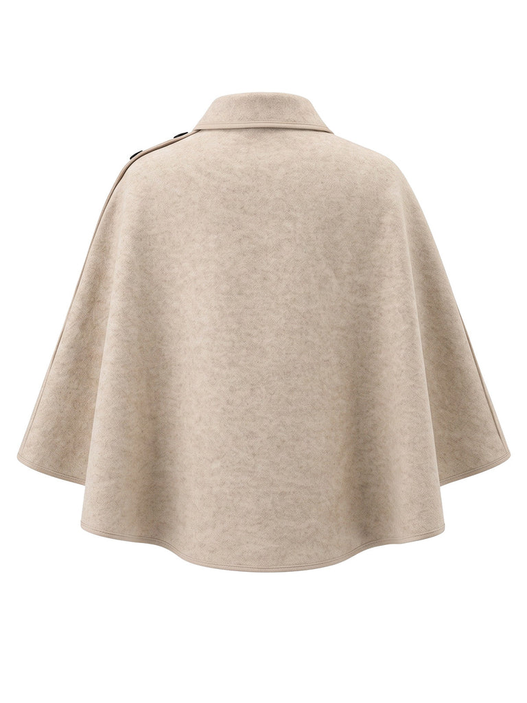 Manteau cape asymétrique à boutons sur l’épaule Années 1970 - 6