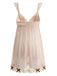 Nuisette babydoll beige transparente en tulle à nœud, col V profond, dentelle et rembourrage Années 1950 - 5