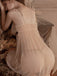 Nuisette babydoll beige transparente en tulle à nœud, col V profond, dentelle et rembourrage Années 1950 - 6
