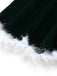 Nuisette de Noël en velours à fines bretelles, ceinture et bordure en fourrure Années 1950 - 6