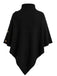 Pull Poncho Uni en Maille à Col Roulé Années 1950 - 5