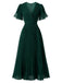 Robe de Soirée Longue Plissée à Manches à Volants Étagés Années 1970 - 2