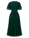 Robe de Soirée Longue Plissée à Manches à Volants Étagés Années 1970 - 3