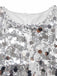 Robe disco scintillante à sequins et col rond Années 1960 - 3