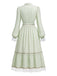 [Prévente] Robe victorienne à fleurs, bordure en dentelle et manches bouffantes Années 1930 - 3