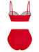 true-red-1940s-High-Waisted-Ruched-Bikini-Set-back-view