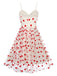 Robe à retelles en maille cœur des années 1950