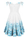 Robe Swing Année 50 Flocon de Neige