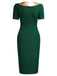 Robe Crayon Longue Vintage Année 60 Verte