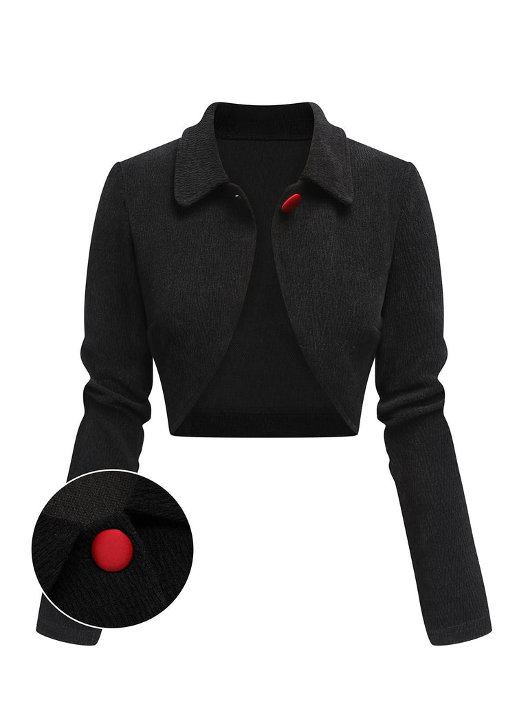 [Prévente] Veste courte en maille texturée noire