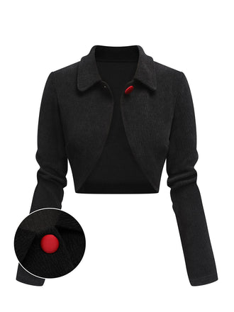[Prévente] Veste courte en maille texturée noire