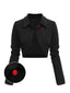 [Prévente] Veste courte en maille texturée noire