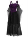 Robe à bretelles à manches transparentes Halloween des années 1950