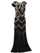 [Produits en Liquidation] Robe Charleston Vintage Année 20 Longue à Sequins et Perles Soirée Cocktail