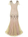 Robes Année 20 Maxi Paillettes Abricotes