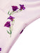 Robe Chemise Violette Florale Boutonnée Années 1940