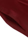 Pantalon large rouge années 1950 boutonné bordeaux
