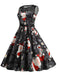 Robe patchwork en dentelle du Père Noël des années 1950