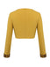 Manteau court jaune à boutons unis des années 1950