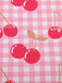 Robe rose à bretelles spaghetti cerise des années 1950