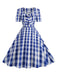 Robe trapèze vintage Col Chérie avec Noeud des années 1950