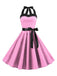 Robe Cocktail à Pois Bleue années 1950