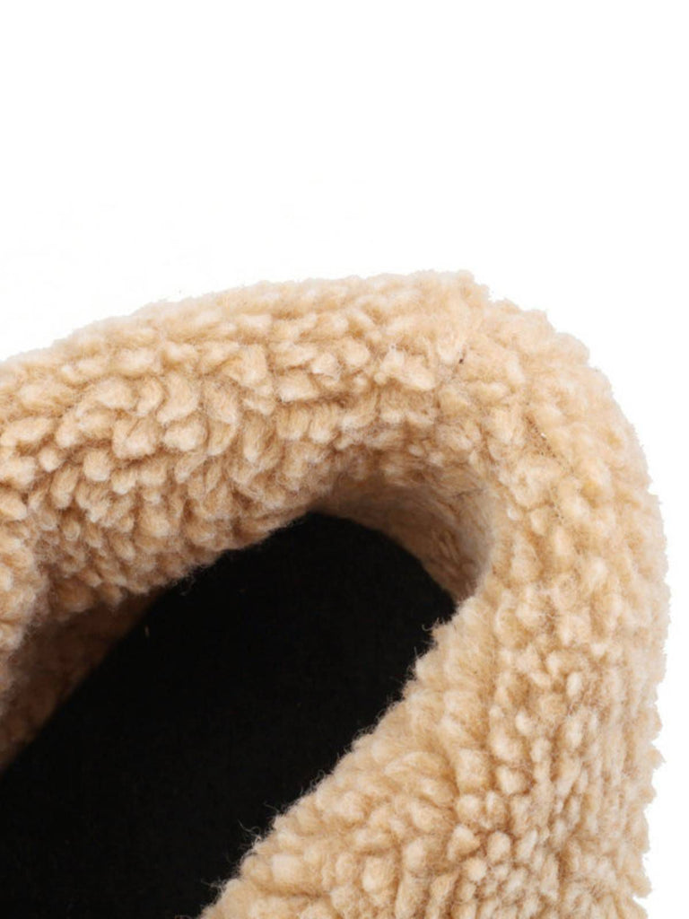 Bottes à talons épais en daim à lacets solides