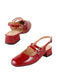 Chaussures Mary Janes Vintage Sangles doubles Solides