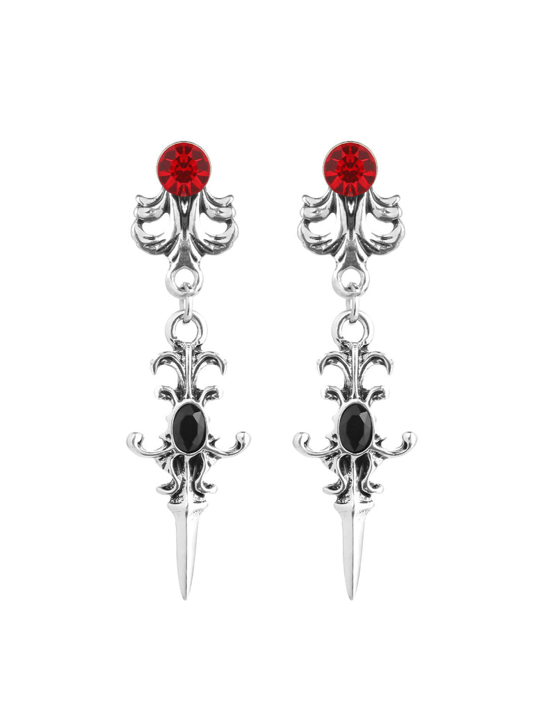 Boucles d'oreilles en argent rétro d'Halloween