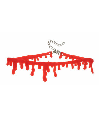 Collier vintage imitation saignement d'Halloween