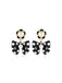 Boucles d'Oreilles Perles Nœud Pois Rétro