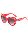 Lunettes de soleil dégradées en plastique floral chic
