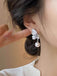 Boucles d'oreilles en perles papillon en cristal bleu clair