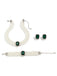 Ensemble collier bracelet et boucles d'oreilles en perles de pierres précieuses