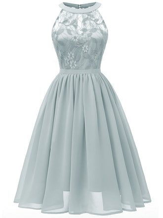 Robe Swing Vintage Année 50 en Dentelle à Fleurs Soirée Cocktail Pin Up